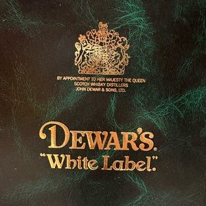 Limited edition Dewars ceramic whiskey bottle
